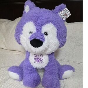 Jumbo Giant - Great Wolf Lodge 20" sitting plush husky dog Henry by Fiesta